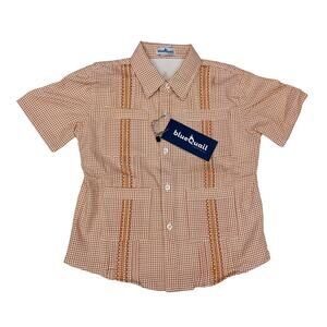 NWT Blue Quail Size 18M Gameday Burnt Orange Buttonup